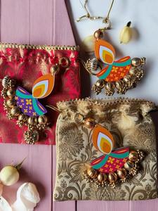 Diya colgante de pared regalo de inauguración Templo de Ganesha Pichwai telón de fondo Diwali boda india decoración Haldi Mehndi decoración de escenario - Product Image 5