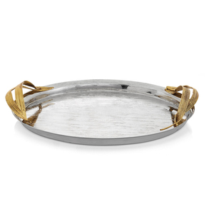 Plateau de service galvanisé en métal avec poignée en métal, plateaux pour servir les aliments, stockage utilisé dans la chambre, la cuisine, le salon et l'extérieur. - Product Image 5