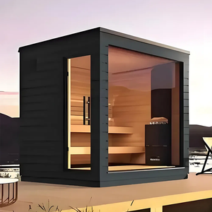 New Canada Red Cedar hồng ngoại phòng tắm hơi ngoài trời truyền thống phòng tắm hơi cho bán - Product Image 4