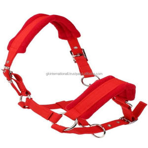 Vente en gros d'accessoires pour chevaux licou de course de chevaux en nylon fait à la main rembourrage en vison et matériel réglable licou pour chevaux - Product Image 3