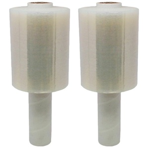 Factory Price Pallet Stretch <b>Wrap</b> Transparent PE Cast Stretch Film Shrink <b>Wrap</b> Stretch Film with <b>Plastic</b> Handle Dispenser - Product Image 1