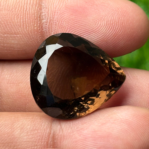 Aguamarina ahumada Natural, corte de pera pulido, fabricación de joyas facetadas, piedras preciosas sueltas calibradas, fabricante directo de India - Product Image 4