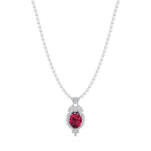REYES New Arrival 14K Rose Gold GRA Certified <b>Moissanite</b> <b>Necklaces</b> For Women Natural Ruby Gemstone Pendant Chain <b>Necklace</b> - Product Image 5