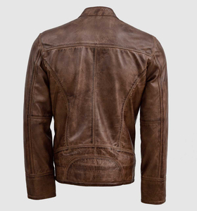 Veste pour homme en cuir véritable coupe-vent, veste d'hiver 2026, vestes softshell pour homme - Product Image 2