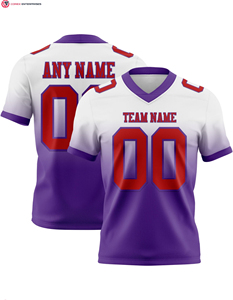 เสื้อฟุตบอลแฟชั่นผ้าเจอร์ซีย์สีขาวชมพูม่วงตาข่ายระบายอากาศแขนสั้นสีทึบปรับแต่งได้ตามต้องการ - Product Image 3