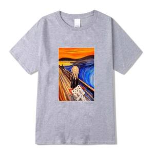 T-shirt 100% coton personnalisé à col rond pour hommes surdimensionné à séchage rapide respirant sérigraphie Logo tissu tricoté vierge - Product Image 1