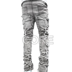 Nuevo en stock Nueva llegada Pantalones apilados para hombres Pantalones lavados para hombres Pantalones apilados para hombres de alta calidad - Product Image 5