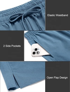 Latest Fresh Design High Cotton <b>Shorts</b> Loose Casual Plus Size Polyester <b>Shorts</b> <b>Elastic</b> <b>Waist</b> Knitted Weaving Breathable Mid - Product Image 3