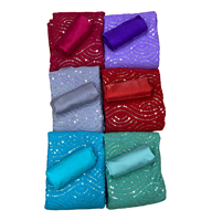 Tendance indienne magnifiquement conçue demi Jalebi Saree Georgette broderie séquence travail pour fête et mariage porter