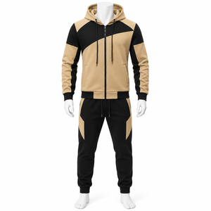 Conjunto Deportivo para Hombre, Tallas Grandes, Estilo Urbano, 100% Algodón Transpirable, con Diseño de Logotipo Personalizado - Product Image 1