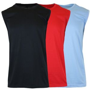Camiseta sin Mangas Casual para Hombre, 100% Algodón, Transpirable, Tejido de Punto, Bordado 3D, Colores y Tallas Personalizables, Pedidos al por Mayor - Product Image 3