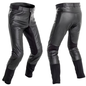 Pantalon de moto en cuir doublé de Kevlar personnalisé pour homme, pantalon de moto en denim blindé, pantalon de course de moto, rembourrage de protection, sliders de genou - Product Image 1