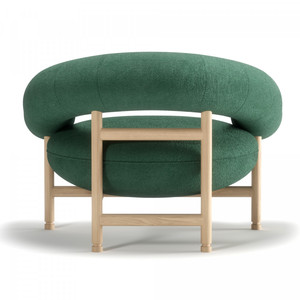 Elegant <b>Upholstered</b> Indoor Arm <b>Chair</b> with Teak Wood Frame for Living Room Bedroom Hotel Suite Furniture Wholesale Supplier - Product Image 6