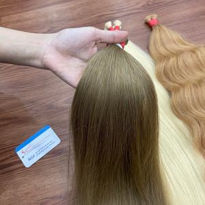 Producto superior Extensiones de cabello a granel Color natural de cabello humano crudo vietnamita, cutícula completa, sin químicos - Product Image 3