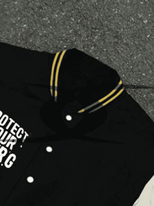 Fabricante OEM de alta calidad Chenille bordado hombres Universidad logotipo personalizado béisbol bombardero Letterman cuero invierno botón - Product Image 4