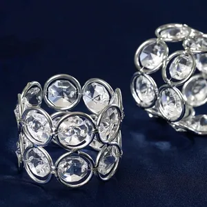 Rond de serviette en métal élégant pour fête de mariage classique moderne nouveau - Product Image 3