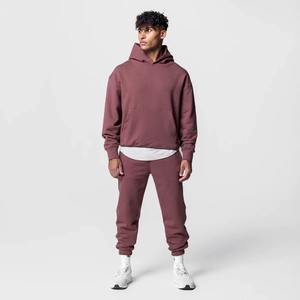Tenues d'entraînement en coton pour hommes Gym Fitness Kits amples vêtements de sport épais pull à capuche ensembles de jogging à capuche survêtements de course pour hommes - Product Image 5