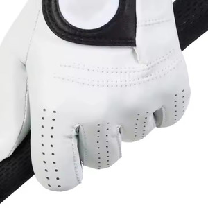 Guante de golf de cuero Cabretta genuino 100% nuevo 2024 logotipo personalizado gran oferta Super suave todo blanco Premium Cabretta cuero - Product Image 2