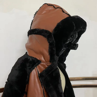 Vente en gros Veste en cuir zippée à capuche personnalisée pour hommes automne/hiver Style décontracté grande taille imperméable chaud confortable haut