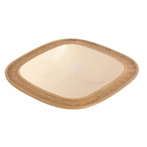 Metal Enamel <b>Bowl</b> Square Shape Aluminum Decorative Fruit <b>Bowl</b> Wedding Centerpiece Metal Mixing <b>Bowl</b> with Designer Border - Product Image 2