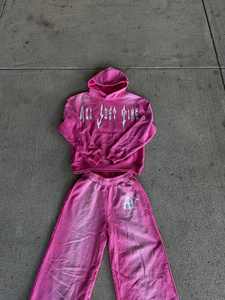 2025 producto de tendencia chándal de felpa francés personalizado Sun Faded chándal acampanado personalizado Puff estampado 500Gsm chándal para hombres - Product Image 6