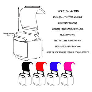 Sangle de crochet de poignet en néoprène de haute qualité pour l'haltérophilie réglable entraînement Gym Pull accessoire de musculation - Product Image 6
