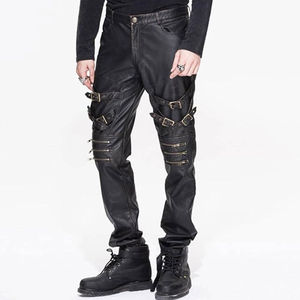 Pantalones de cuero ajustados a la moda para hombre, pantalones de cuero genuino de alta calidad para hombre, pantalones de cuero de piel de oveja al mejor precio - Product Image 2