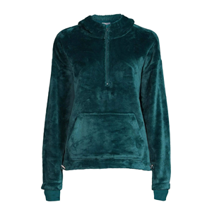 Sudaderas y sudaderas con capucha de Invierno para mujer de talla grande-Ropa de calle de lana personalizable con diseño de hombro caído - Product Image 6