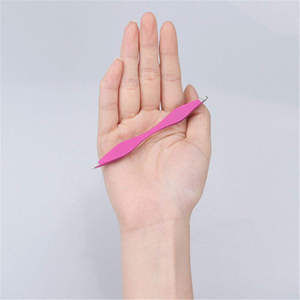 Pinzas de agarre de fibra de doble cara, juego de pinzas de extensión de pestañas DIY de acero inoxidable, fuente de alimentación Manual - Product Image 2
