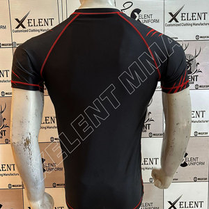 Venta al por mayor RashGuard Mma Perform Compress camiseta hombres Bjj Gi Jiu Jitsu personalizado manga corta Rashguard - Product Image 3