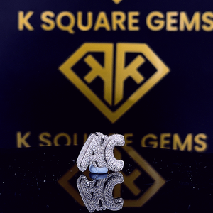 Colgante de Moissanita Personalizado con Letra para Niños y Hombres, Diseño de Hielo en Plata de Ley 925, Pasa el Test de Diamantes - Product Image 2