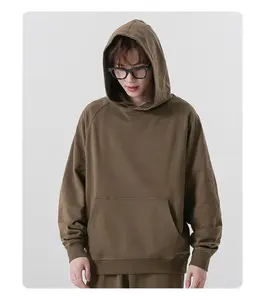 เสื้อกันหนาวผ้าฝ้ายมีฮู้ดน้ำหนักเบาสำหรับทุกเพศ280 GSM สวมใส่สบายแบบลำลองมีสไตล์ขายส่งตรงจากโรงงาน - Product Image 6