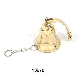 Cloche de navire nautique exclusive en laiton massif de 3 "cloche de service maritime polie avec support mural à vendre - Product Image 2