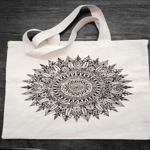 Bolsa de algodón ecológico resistente de 12oz al por mayor, bolsa de compras de comestibles impresa con logotipo personalizado, material de lona y PET, regalo de alta demanda - Product Image 1