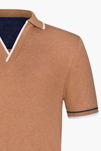 T-shirt de polo US pour hommes poids lourd en gros avec logo personnalisé et épaule tombante en coton - Product Image 2