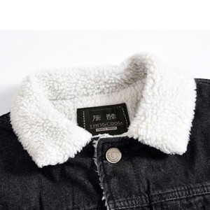 Nouvelle veste en jean en velours de coton pour homme, automne, standard, doublée de lin chaud, col montant, à capuche, respirante, noire, coupe ajustée, veste en jean - Product Image 5