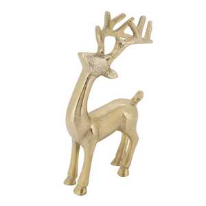 Adornos Navideños Modernos de Reno en Latón Dorado - Decoración de Mesa Personalizable y Ecológica para Navidad y Año Nuevo - Product Image 2