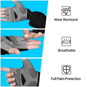 Gants de cyclisme personnalisés demi-doigt Nouveau design à la mode pour la course Gym Fitness Haltérophilie-Accessoires de protection - Product Image 3