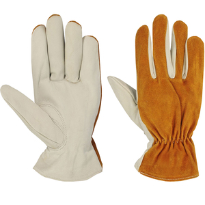 Gants de conducteur haute Performance avec gants de travail industriels en cuir de grain de chèvre pour la protection des mains caractéristique de sécurité travail de jardin - Product Image 1