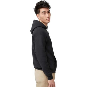 Sudadera con Capucha de Forro Polar Grueso, Estilo Urbano, para Invierno y Otoño, Talla Grande, Personalizada con Bordado, Lisa, Teñida, de Poliéster/Algodón - Product Image 4