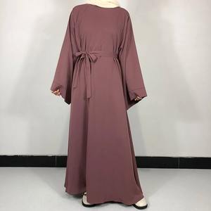 Vestido modesto de estilo islámico árabe bonito para mujer Abaya Khimar Batwing manga Burqa caftán bata patrón sólido ropa de oración Turquía - Product Image 2