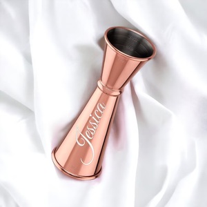 Jigger de Barra Grabado en Acero Inoxidable, Herramienta de Medición de Cócteles de Precisión con Marcas de Onzas Claras, Diseño Elegante y Vertido Equilibrado - Product Image 2