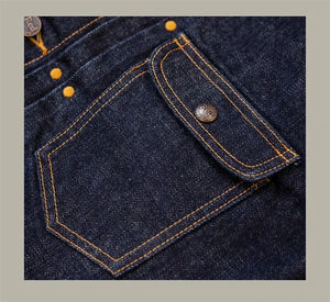 Selvedge Denim Jacket Men <b>Rugged</b> Wear Unlined Western Vintage Winter Classic Cowboy Durable Cotton Formal Button Casual Workwear - Product Image 3