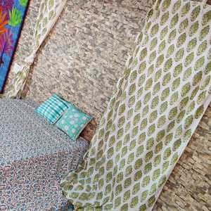 Hand Block Printed Cotton <b>Curtains</b> Beautiful Indian <b>Curtains</b> Handmade Cotton <b>Curtains</b> Floral Printed Cotton - Product Image 6