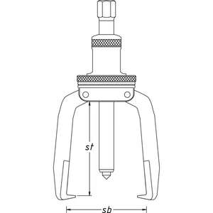 Hazet 3-Arm Gear <b>Puller</b> - Product Image 2