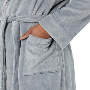 Usa Local Warehouse High Quality Soft Elegant Bath Robes Flannel Long Women Mature Woman Sexy Bathrobe Unisex Luxury Spa Robe - Product Image 5