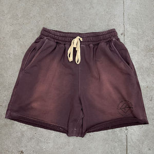 Shorts de sport mi-longs personnalisés pour hommes, séchage rapide, respirants, écologiques, style vintage délavé à l'acide, couleur unie, pour le jogging et les loisirs - Product Image 6