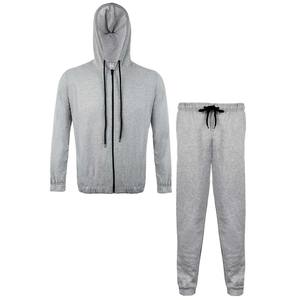 Conjunto Deportivo de Otoño e Invierno para Hombre, Pantalones de Manga Larga de Color Sólido, Traje de Dos Piezas, Chándal de Forro Polar de Poliéster/Algodón - Product Image 4