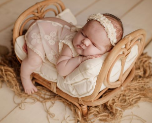 Bonitos accesorios de fotografía para recién nacidos hechos a mano, accesorios de cuna de ratán para bebé, accesorios cómodos de seguridad para fotografía de bebé - Product Image 4