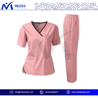 Ensemble de gommage médical antimicrobien pour femmes, résistant aux odeurs, séchage rapide et tissu doux, haut à col en V et pantalon de jogging